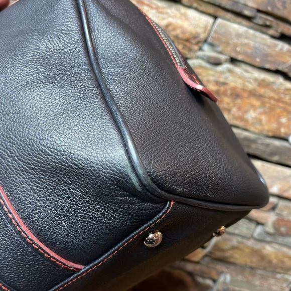 MCM Boston Bag In Black & Red Leather With Silver Hardware 🔥 - Picture 17 of 17